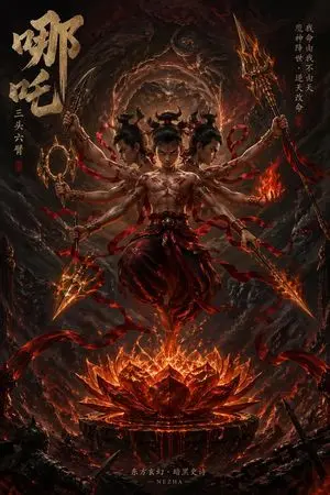 Epic Fantasy Novel Cover for Nezha