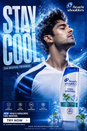 Cool Menthol Shampoo Ad