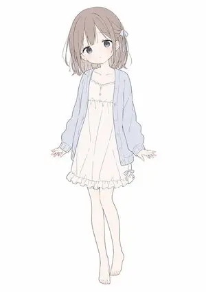 Soft Pastel Anime Girl Full Body