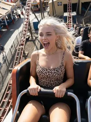 Thrilling Roller Coaster Action Photo Prompt