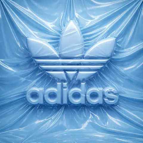 logo completely wrapped in a single layer of elastic