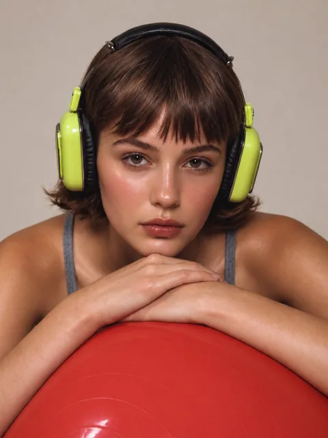 Profile / Avatar - Editorial Portrait with Retro Headphones