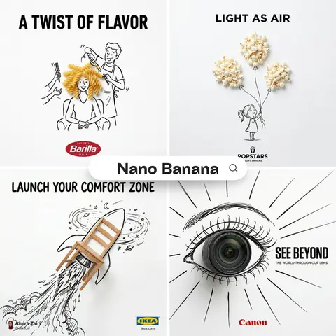 A minimalist and creative advertisement set on a pure