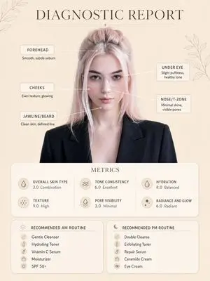 Skincare Diagnostic Infographic Poster