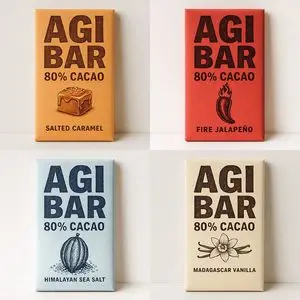 Minimalist Chocolate Packaging Grid for New Flavors