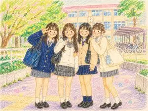 Crayon Style Picture Book Illustration