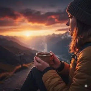 Ultra-photorealistic Cozy Coffee Visual