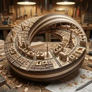 CNC Router Wood Sculpture Simulation