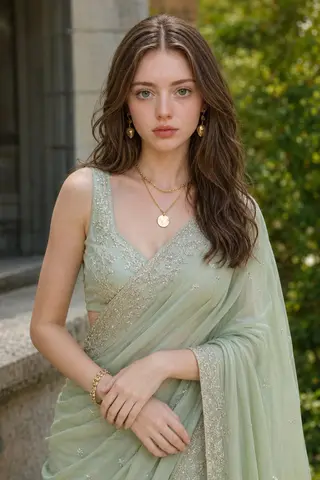 Realistic Saree Portrait Generation