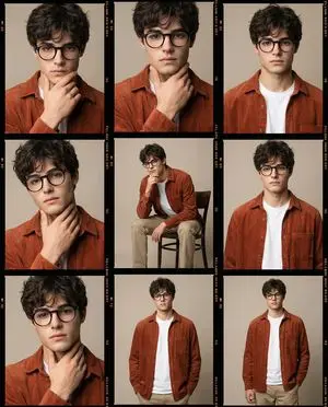 High-Fidelity Editorial Contact Sheet Portrait Session