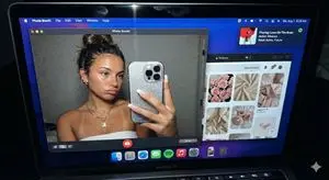 Hyper-realistic MacBook Screen POV Shot Prompt