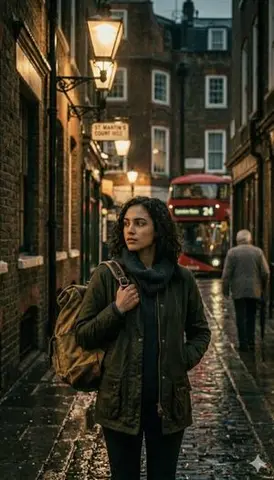 Cinematic London Rain Street Photography