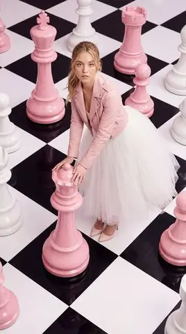 High-Fashion Surreal Chessboard Editorial