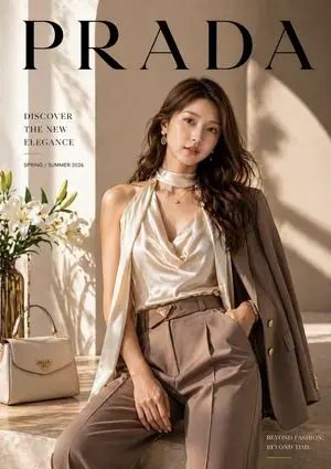 Luxury fashion advertisement poster prompt