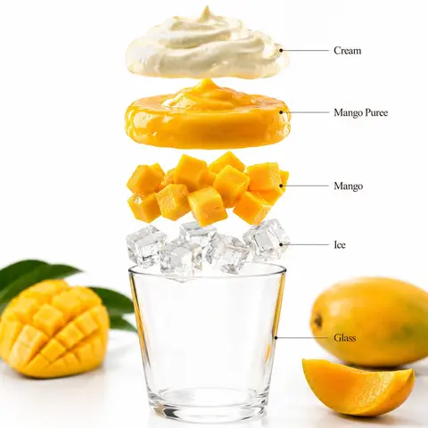 Mango Smoothie Infographic and Commercial Photography