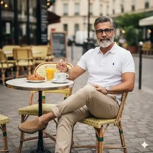 Photorealistic Parisian Cafe Scene