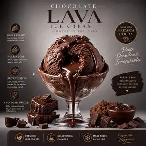 Luxury Chocolate Lava Ice Cream Ad