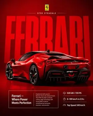 Premium Ferrari Advertisement Poster