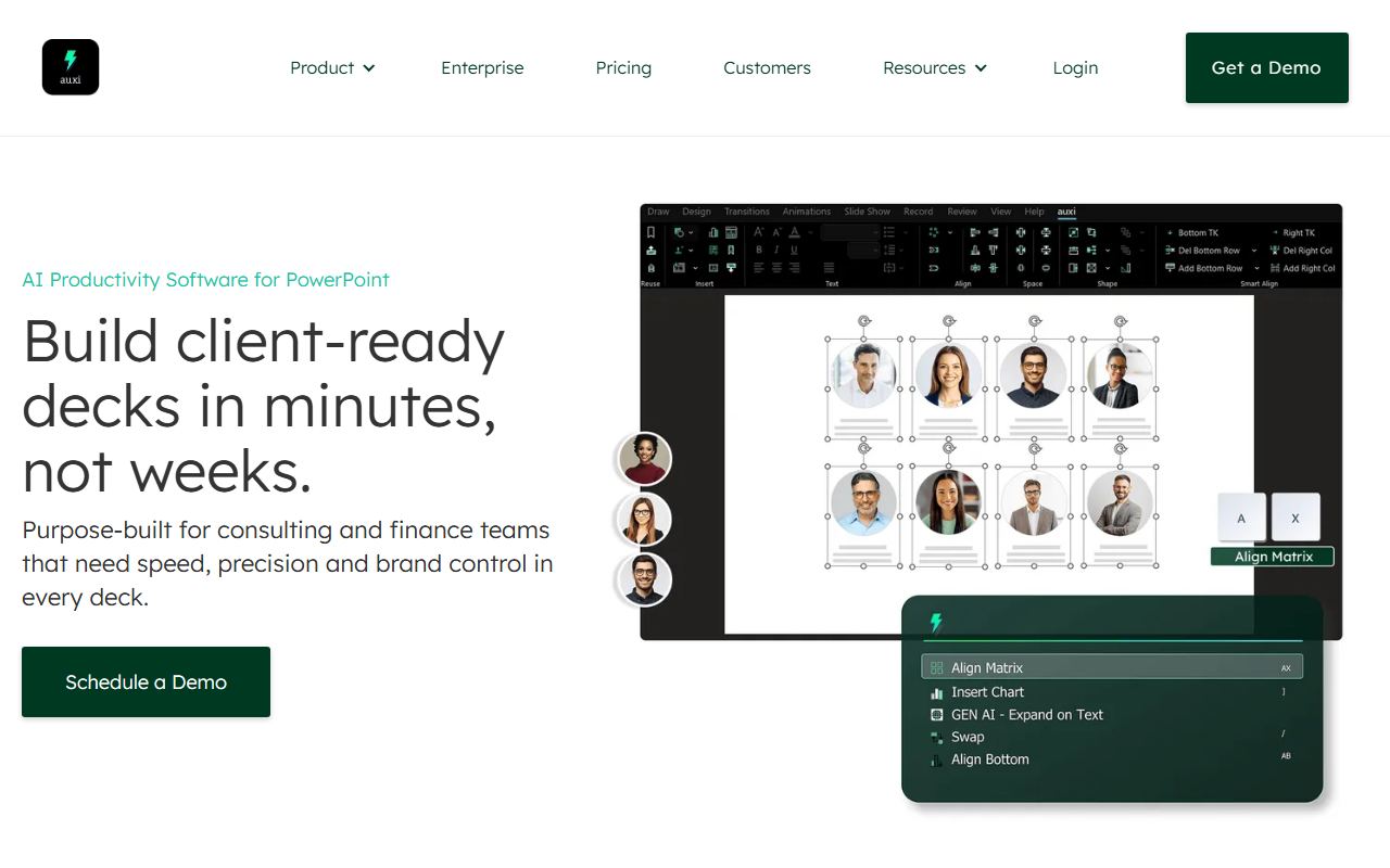 Screenshot of auxi official website