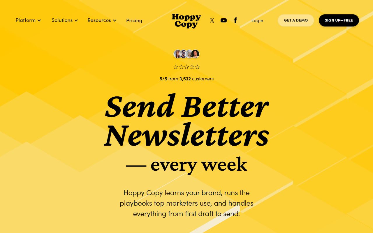 Screenshot of Happy Copy official website