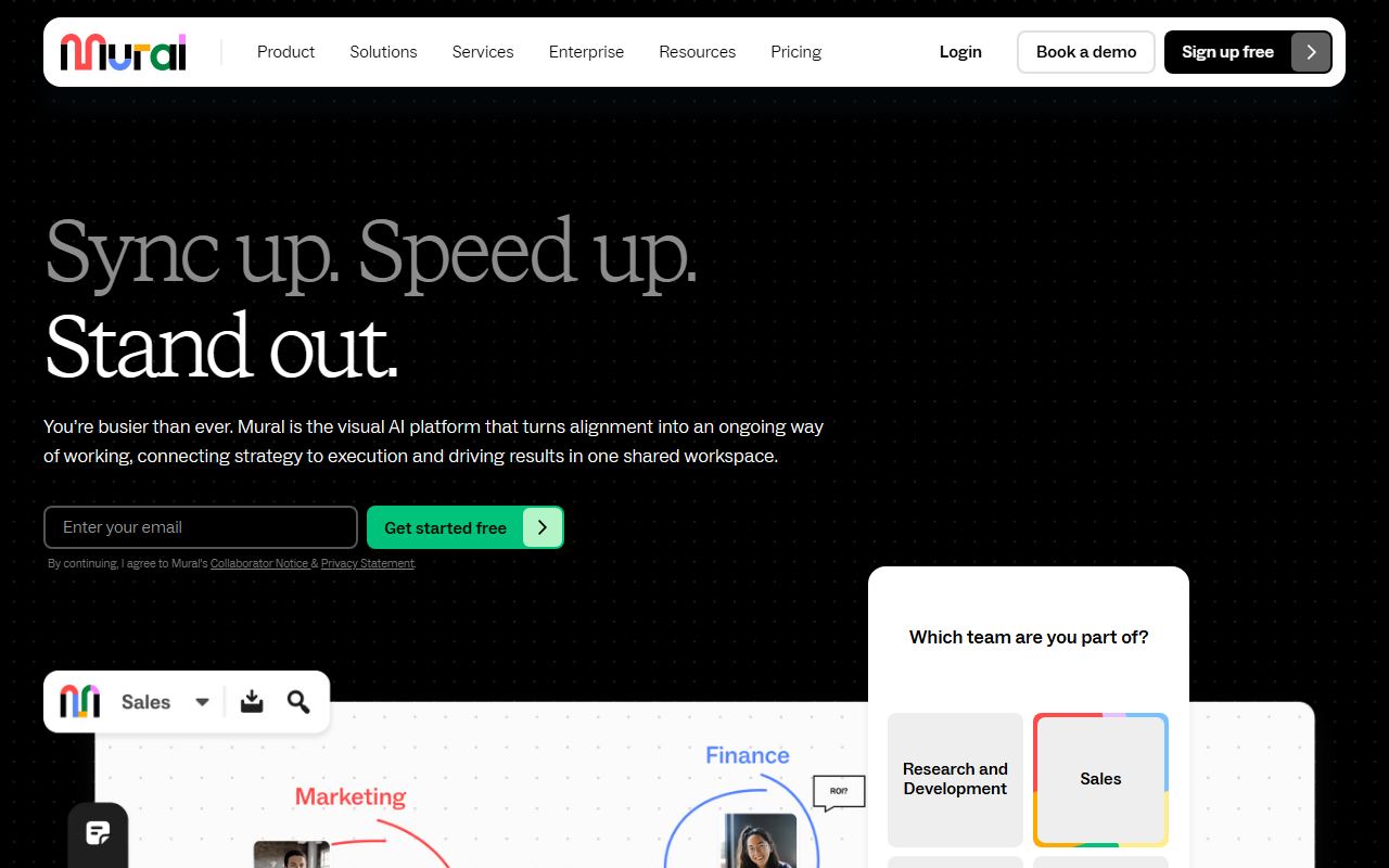 Screenshot of Mural official website