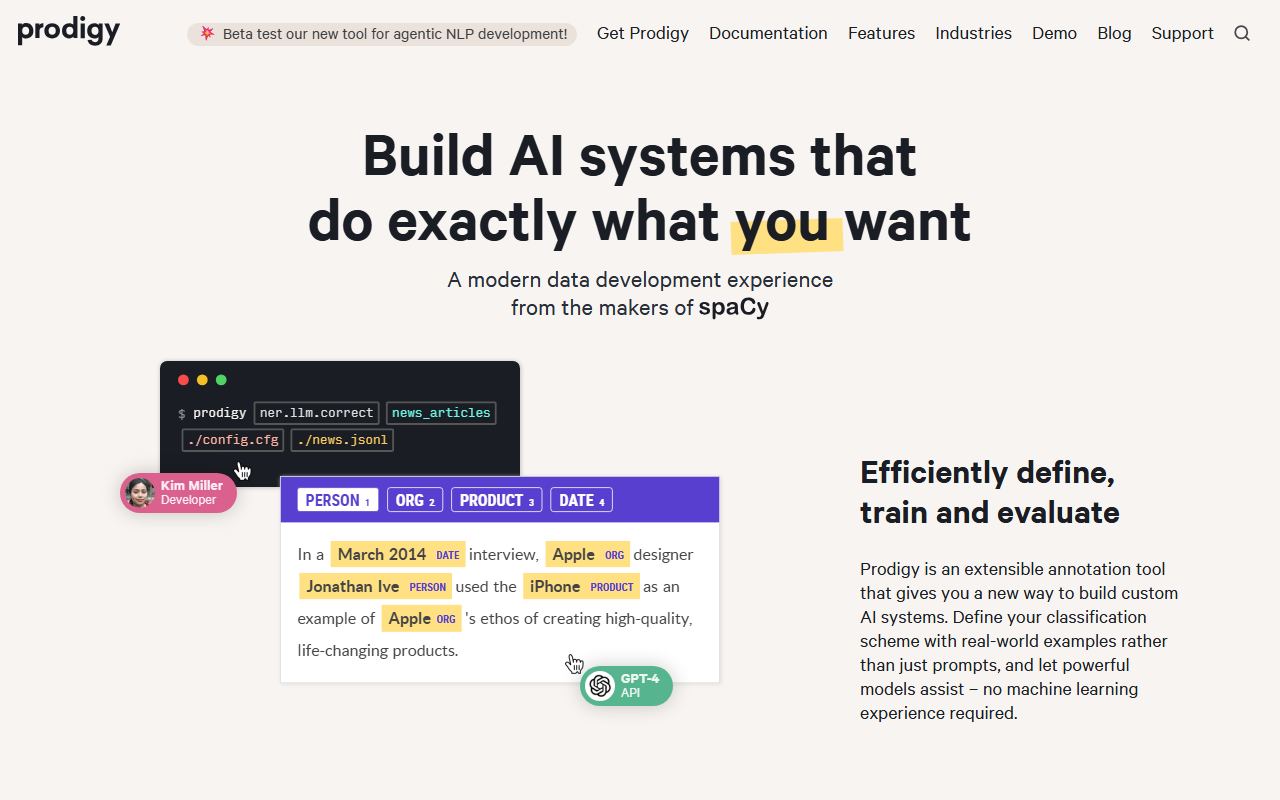 Screenshot of Prodigy official website